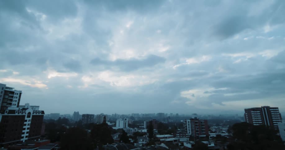 Clouds over buildings in a neighborhood