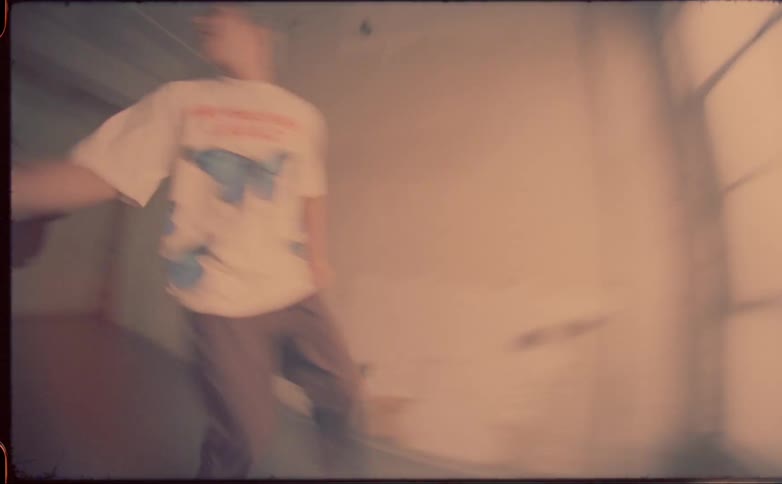 Time lapse of a group of young people frantically running up a building staircase