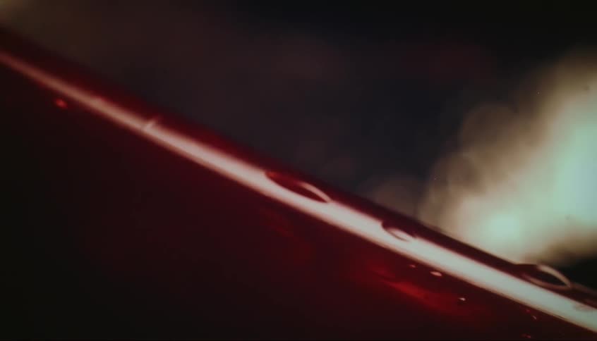 A view of blood flowing in a tube
