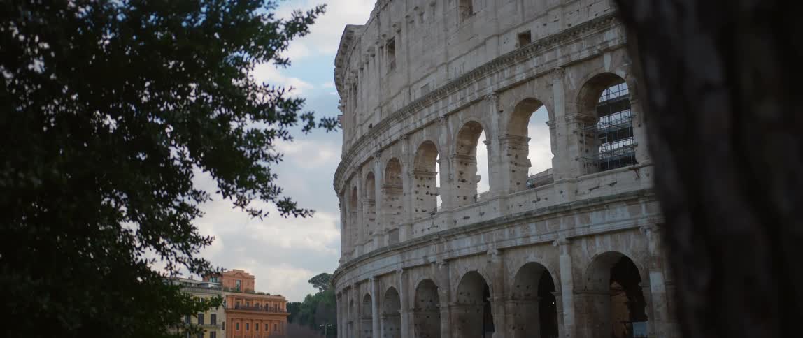 Exterior view of colosseum in rome