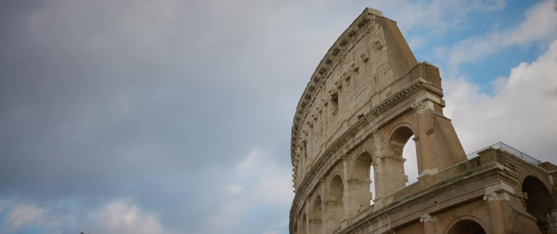 A view of the coliseum outdoors