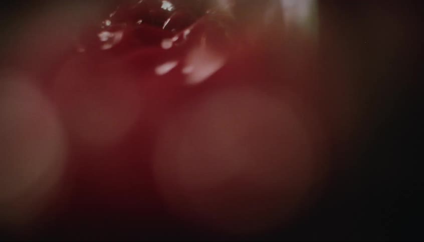 A view of blood flowing in a tube