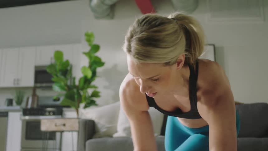 A woman exercising