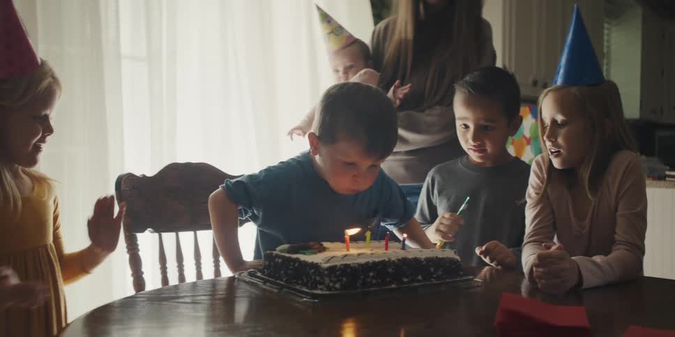 Children are having a birthday party