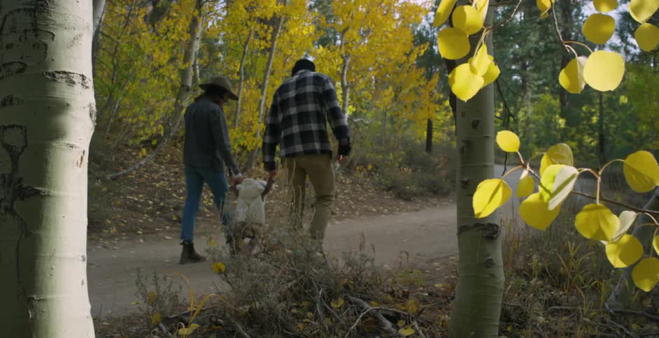 A view of people walking together outdoors