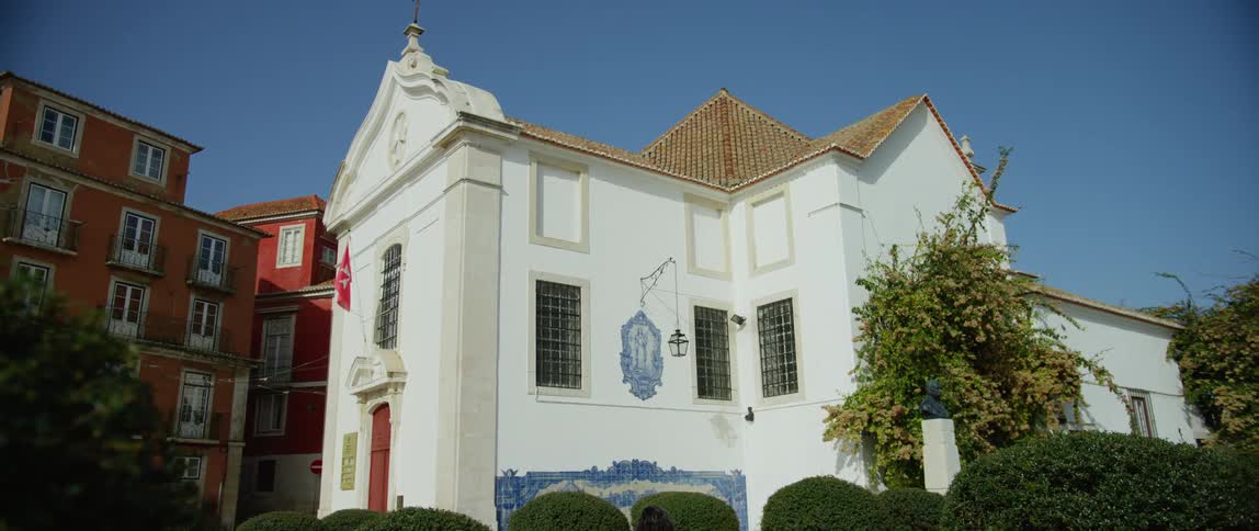 Houses in a neighborhood are displayed during the spring time