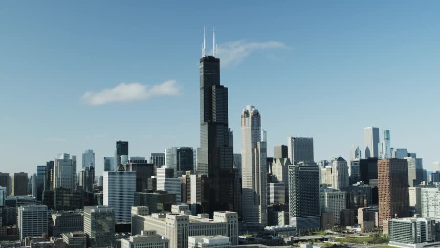 Chicago skyscrapers on a sunny day