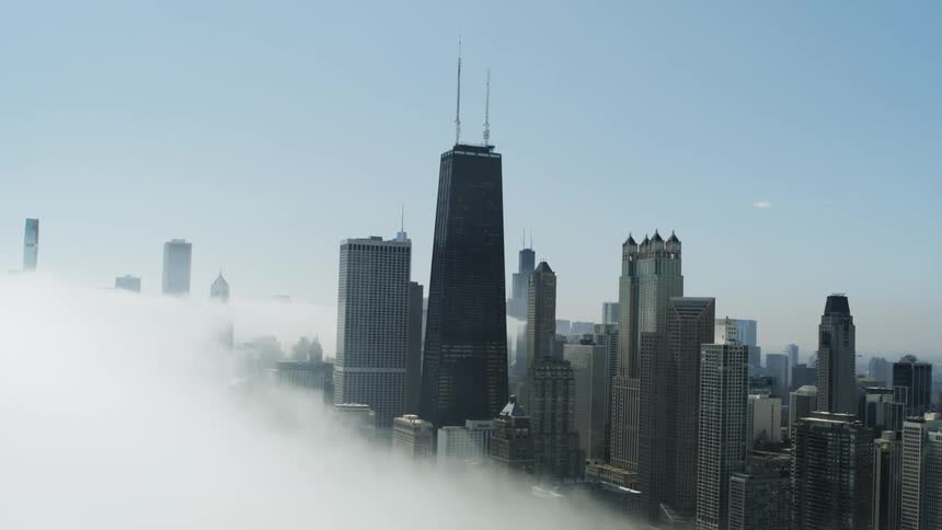 Tall Chicago buildings fill the skyline