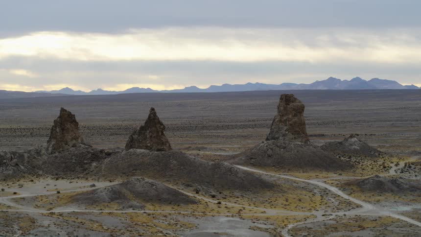 An aerial view of the desert