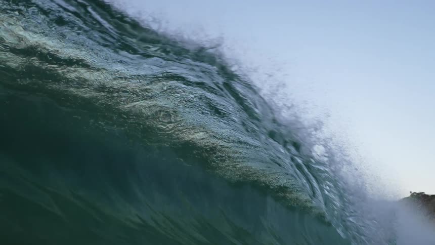 A view of waves in the ocean