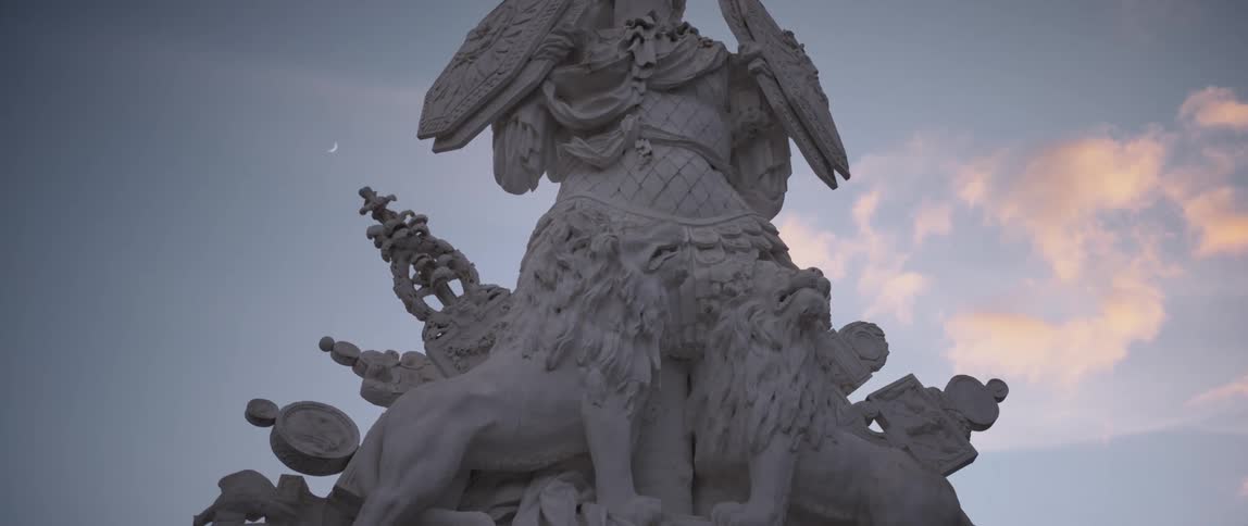 A guardian statue at the gloriette in vienna