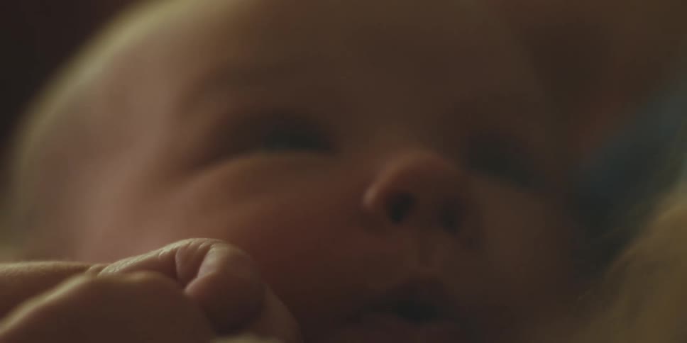 Close up of an infant's face