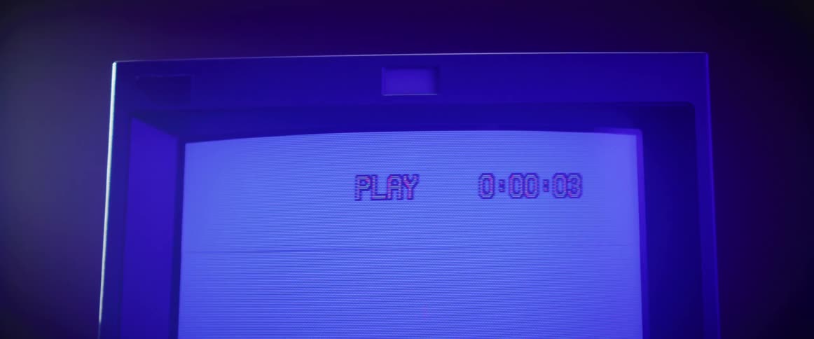 Something begins to play on the television