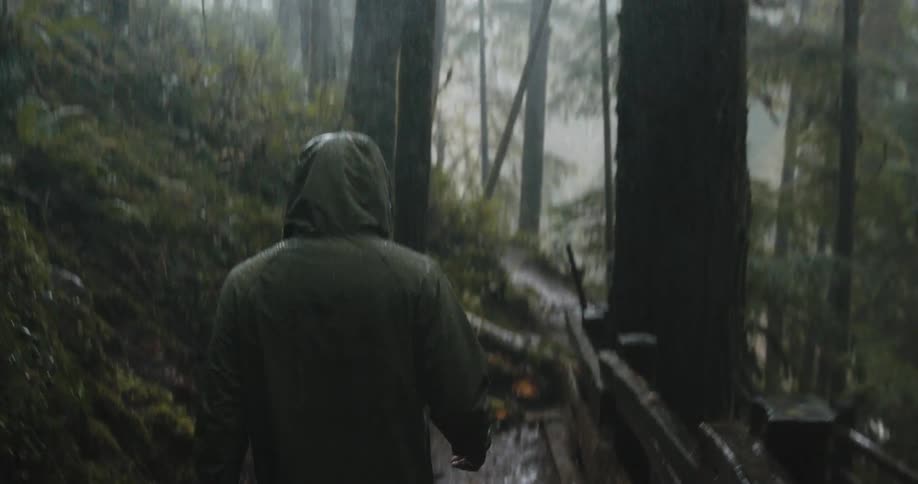 A person hiking on a trail