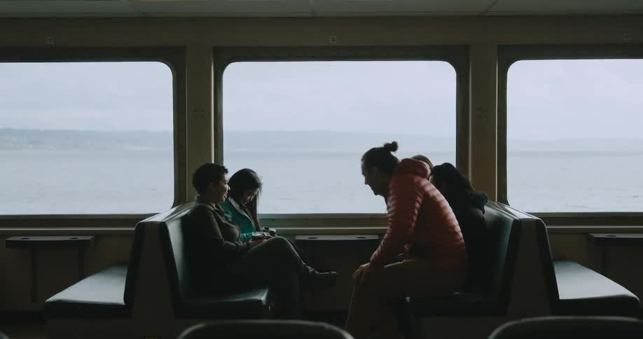 A view of people on a boat