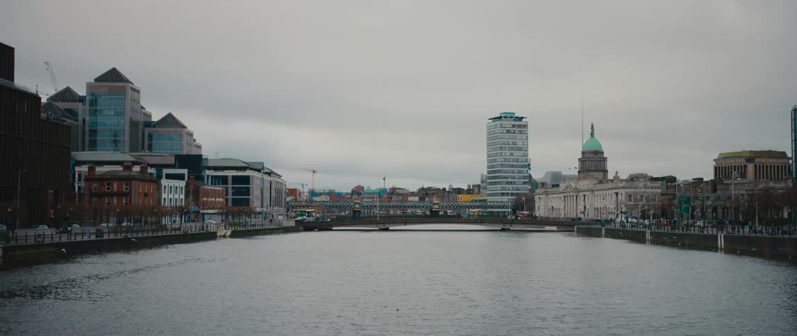 Dublin, Ireland skyline as viewed from the River Liffey