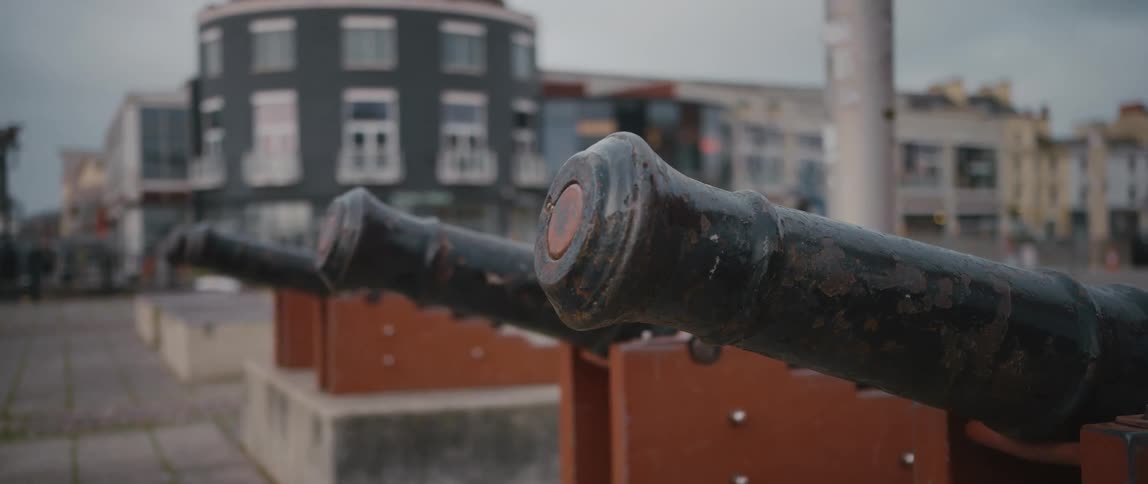 A view of canons outdoors
