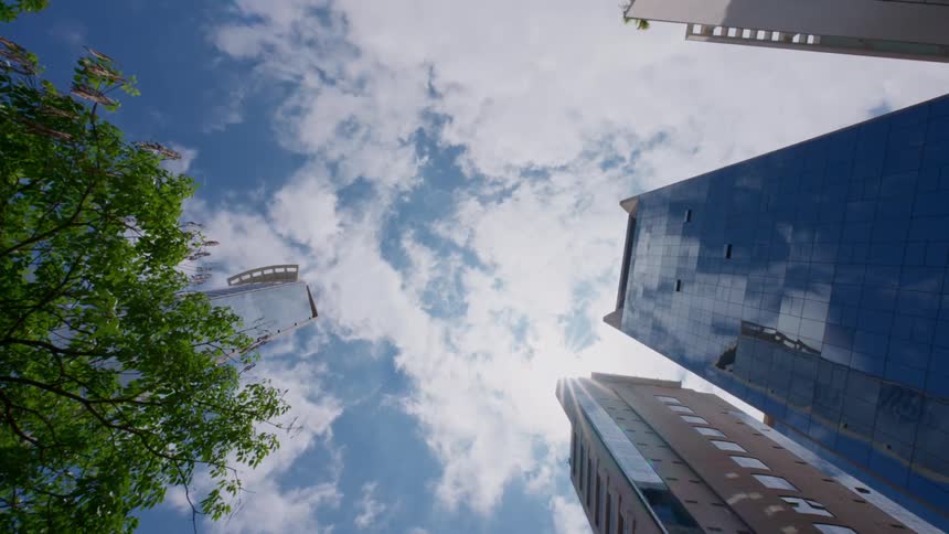 A view of big buildings outdoors