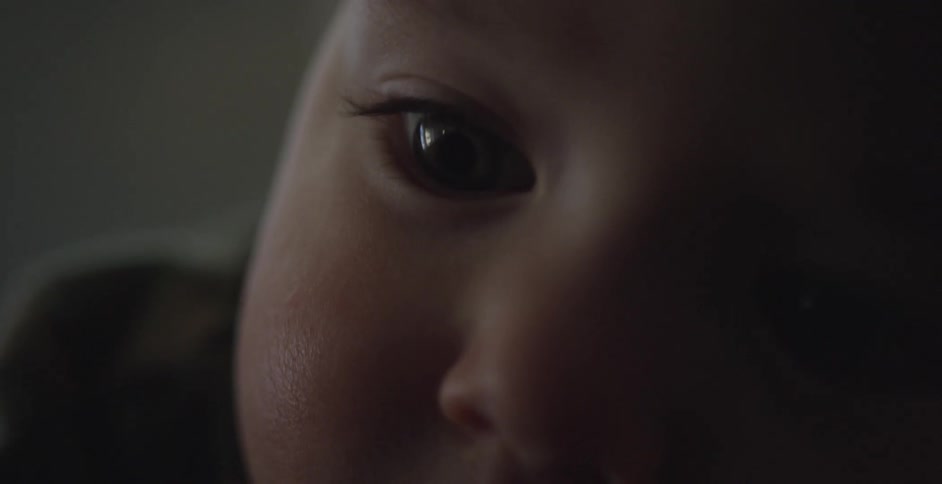 Close-up of an infant's face