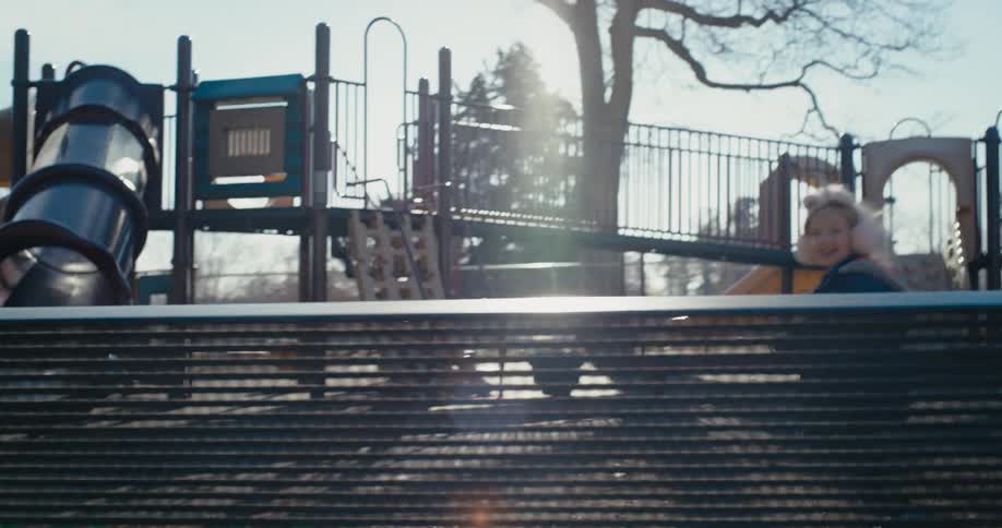 A child running out at a park