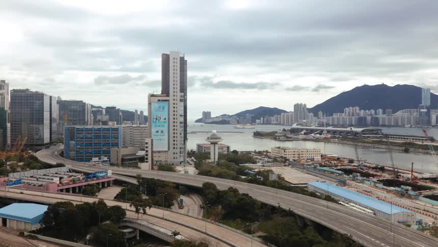 Timelapse of freeway in Hong Kong