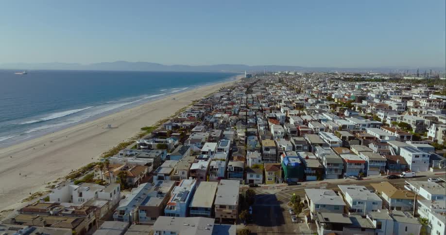 Condos and apartment buildings sit near beach
