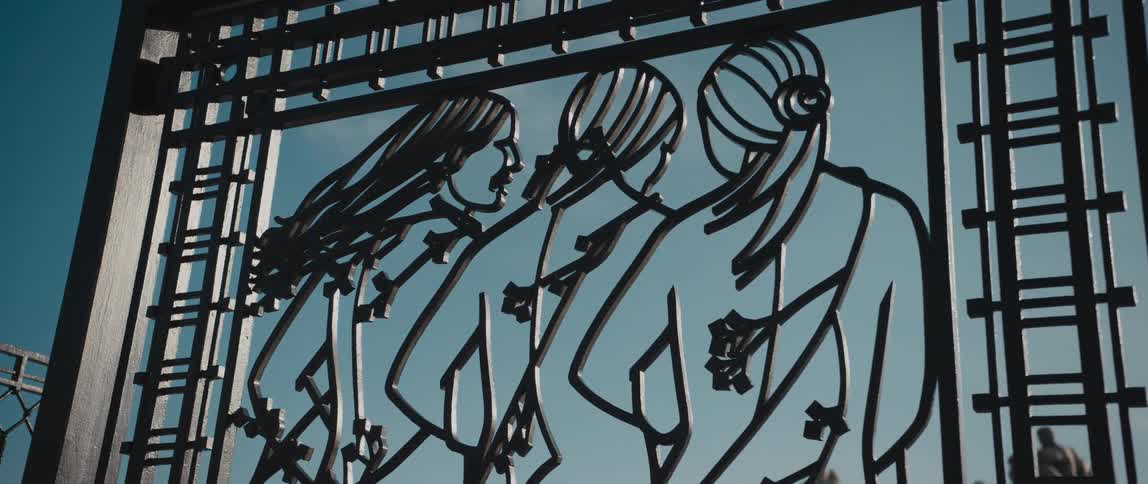 Human figures in the wrought iron gates to the Vigeland installation at Frogner Park, Oslo, Norway