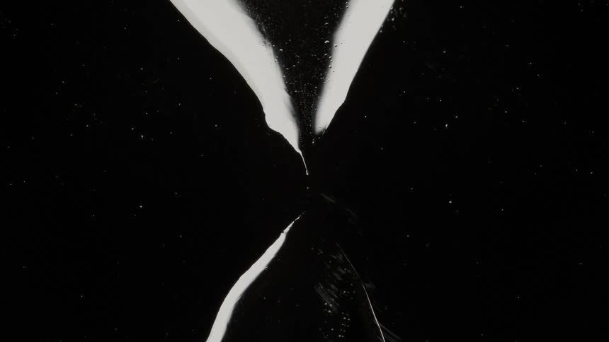 Abstract designs are displayed in black and white