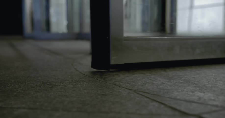 Rotating doors are moving in a store