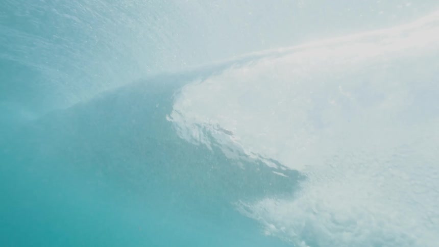 Ocean wave seen from underwater