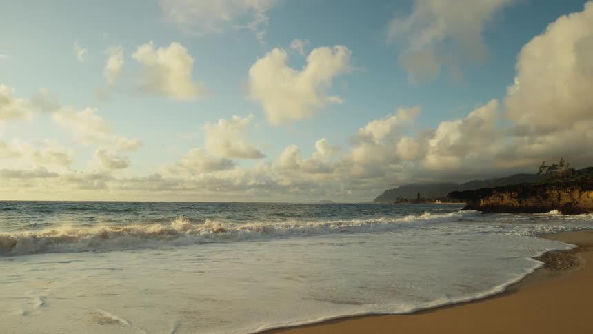 A view of water on the beach