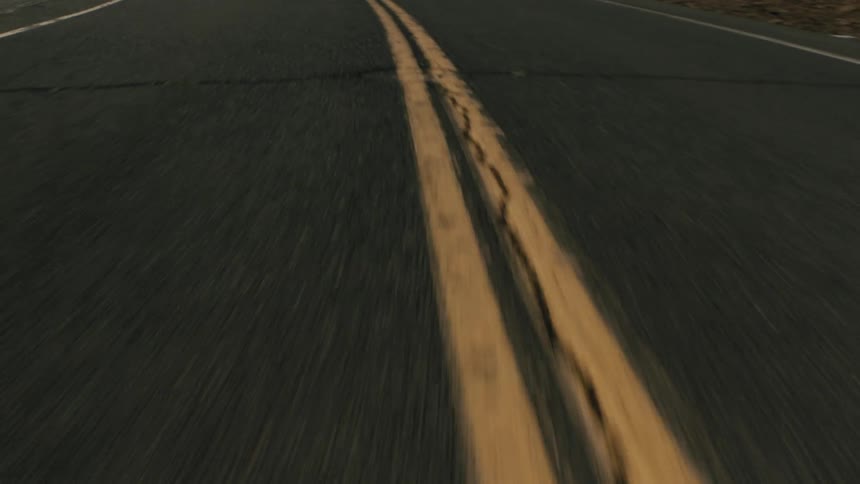 The road is empty on the highway