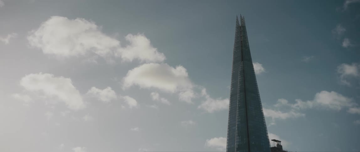 The Shard building sits high above downtown London