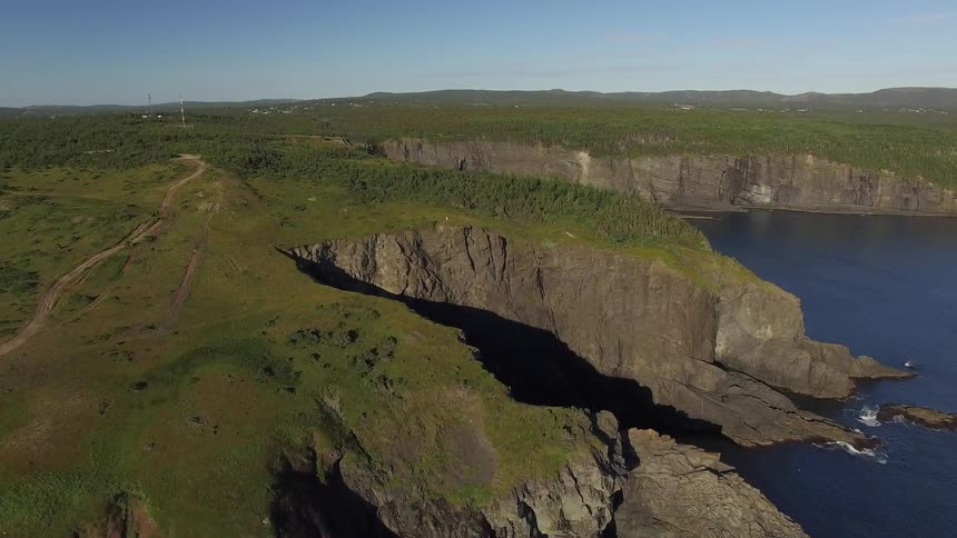 Coastal Drone Shot in Newfoundland Canada