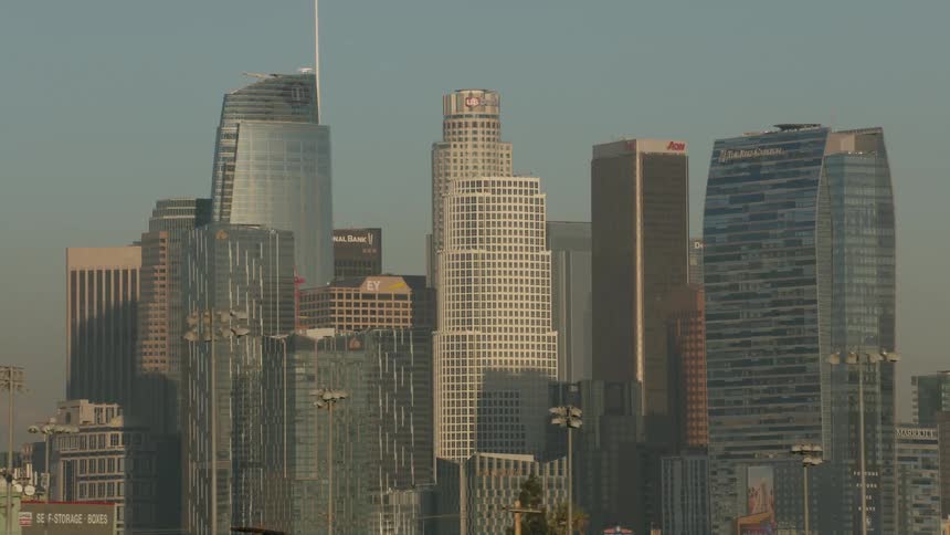 A view of buildings in a city