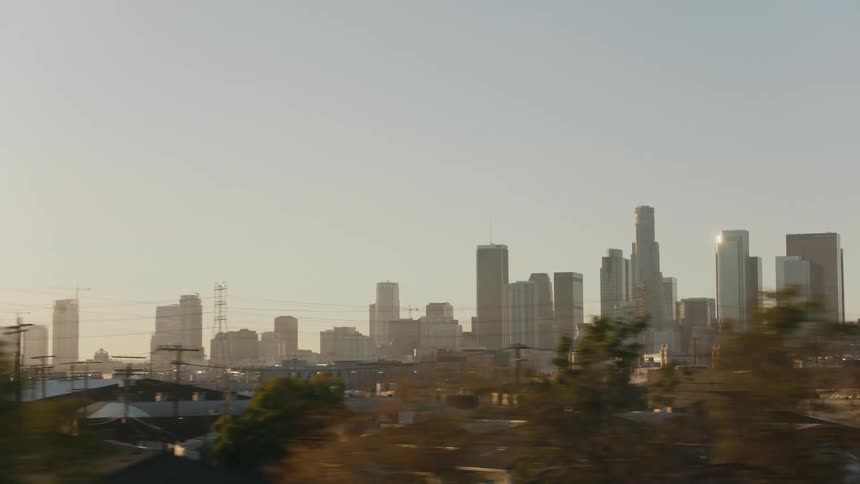 Buildings and skyscrapers in a city