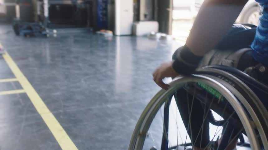 A person in a wheelchair
