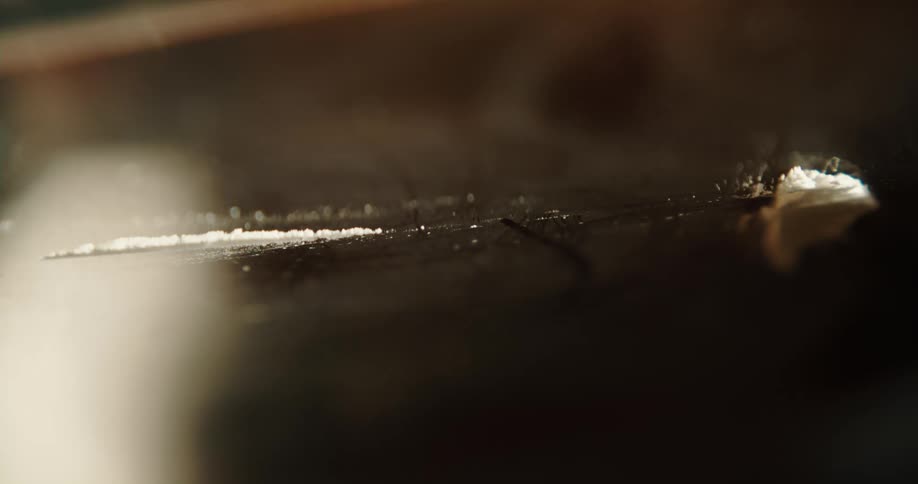 Someone is using a credit card to make a line of cocaine