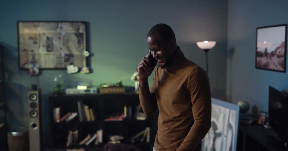 A man talking on a phone