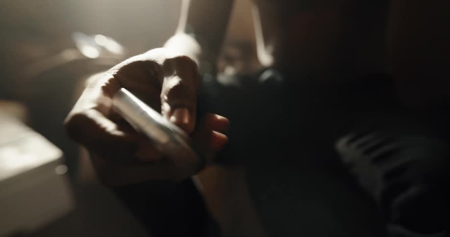 A man is flicking his lighter