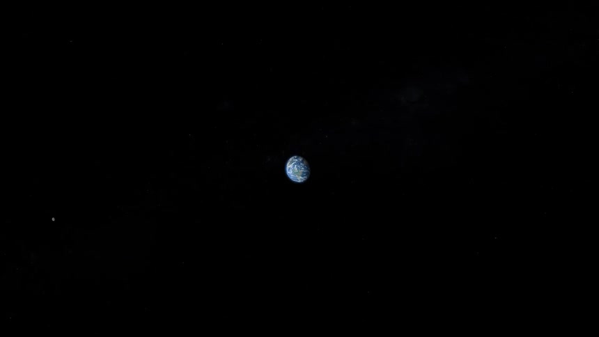 The planet earth with black space and stars in the background