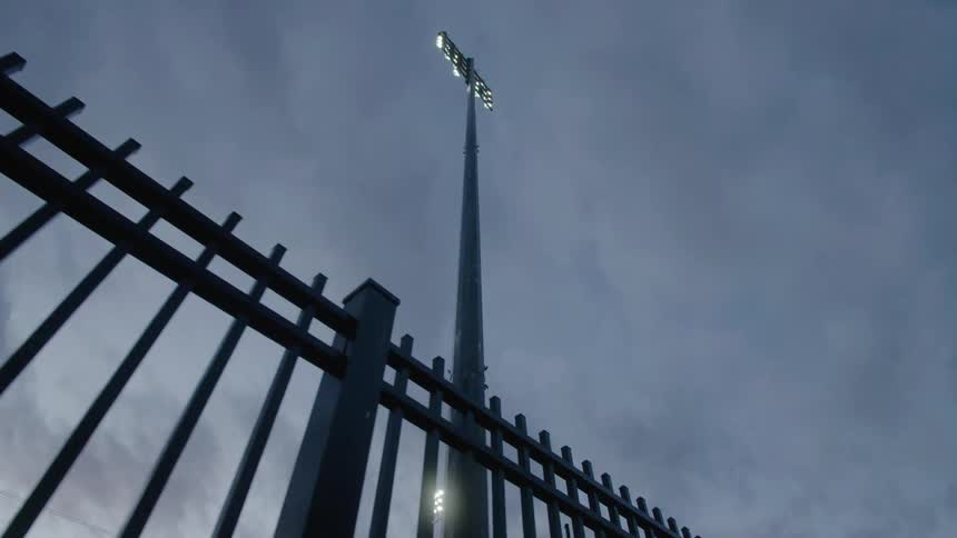 Heavy clouds are over the post