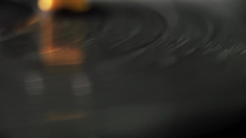 A record spinning on a turntable