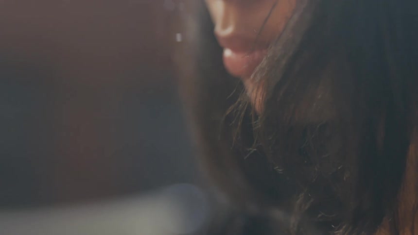 Close-up of woman working on laptop