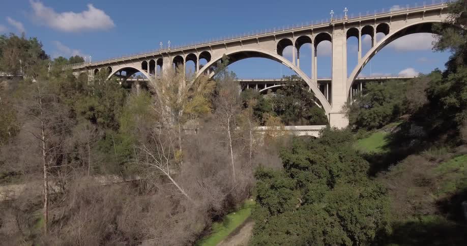 Moving towards a bridge in the distance