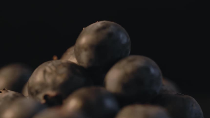 A pile of fresh blueberries
