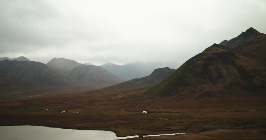 A view of mountains and a valley