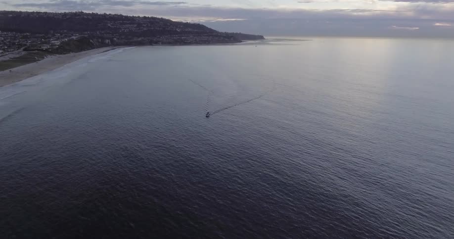 A boat in a large body of water