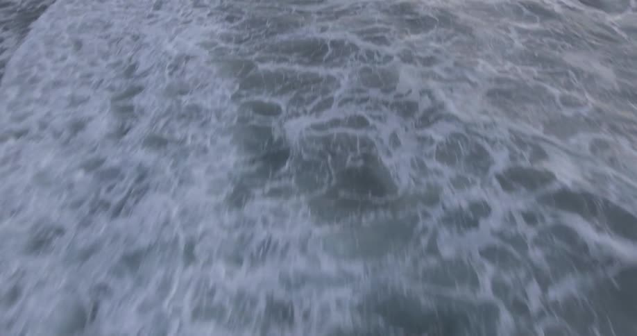 View from above of waves moving forward