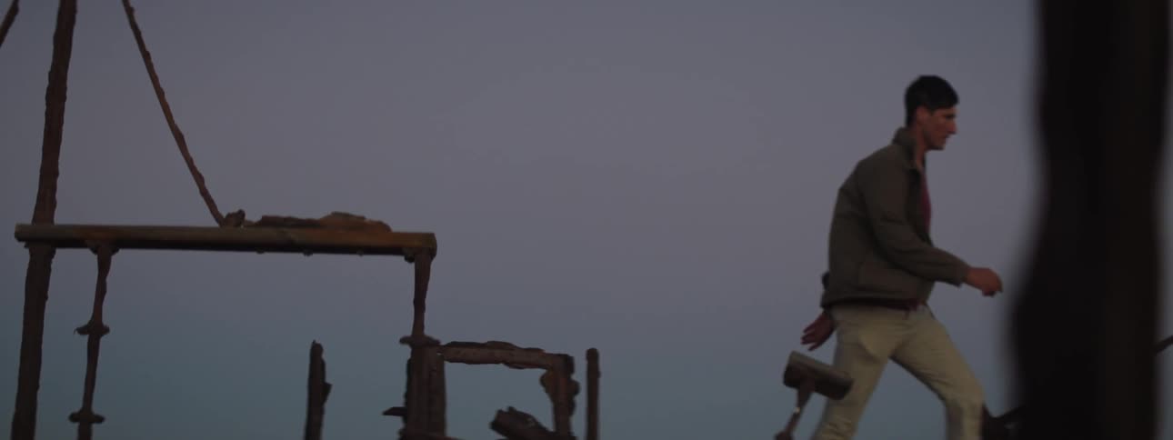 Walking through a deserted shipwreck